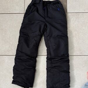 Kids Black Snow Pants
